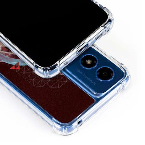 DC Comics Superman Purple Abstract Collage Moto G 5G (2024) Clear Case